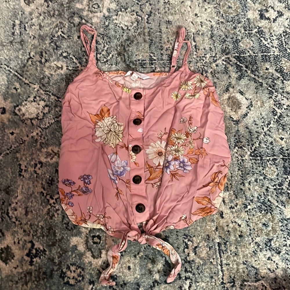 size xs floral tank top crop top